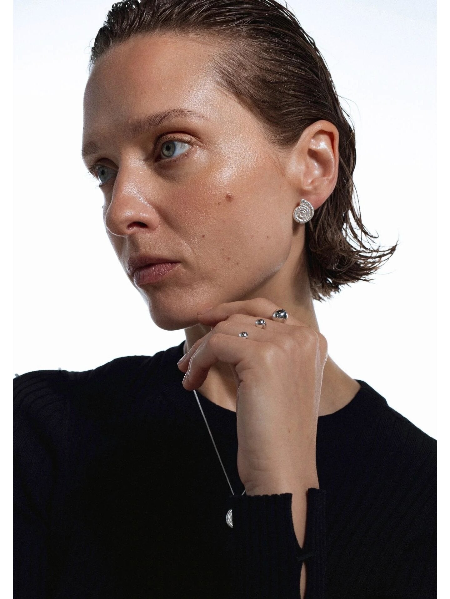 Silver Sea Snail Earrings – Ocean Inspired Design