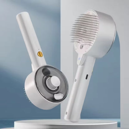 Pet Steamer Pro – Antibacterial Grooming Brush with Mist & Massage Function