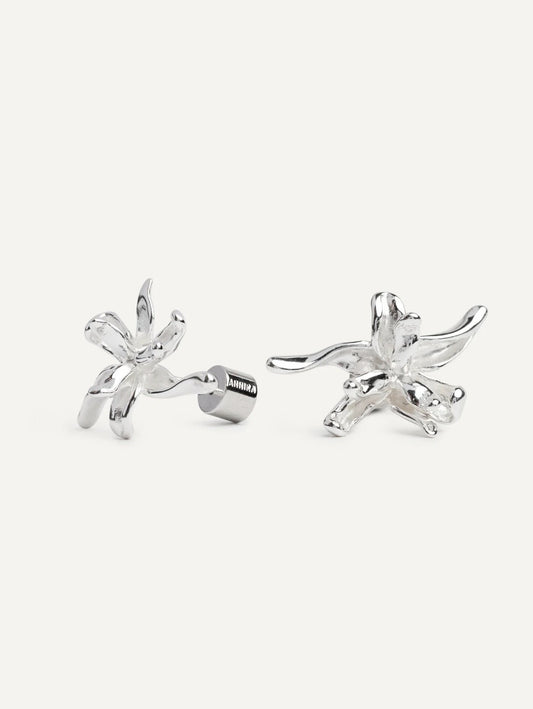 Sterling Silver Fiorella Earrings – Elegant Floral Design