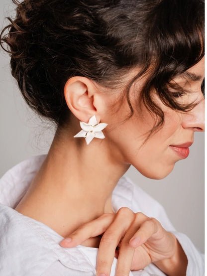 Porcelāna ziedu auskari – ziedēšanas iedvesma