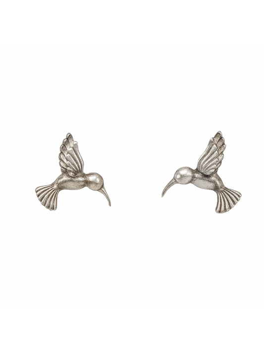 Sterling Silver Hummingbird Earrings – Nature Inspired Design