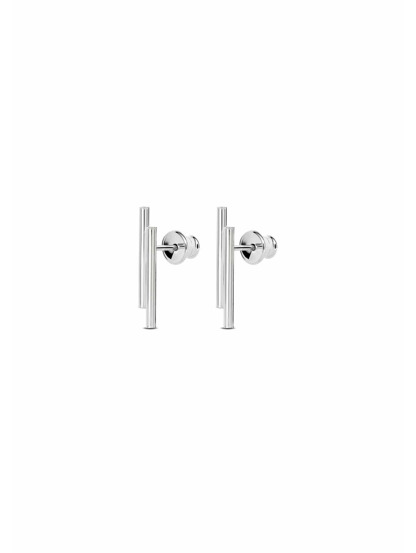 Double Pipe Earrings – Bold Minimalist Style