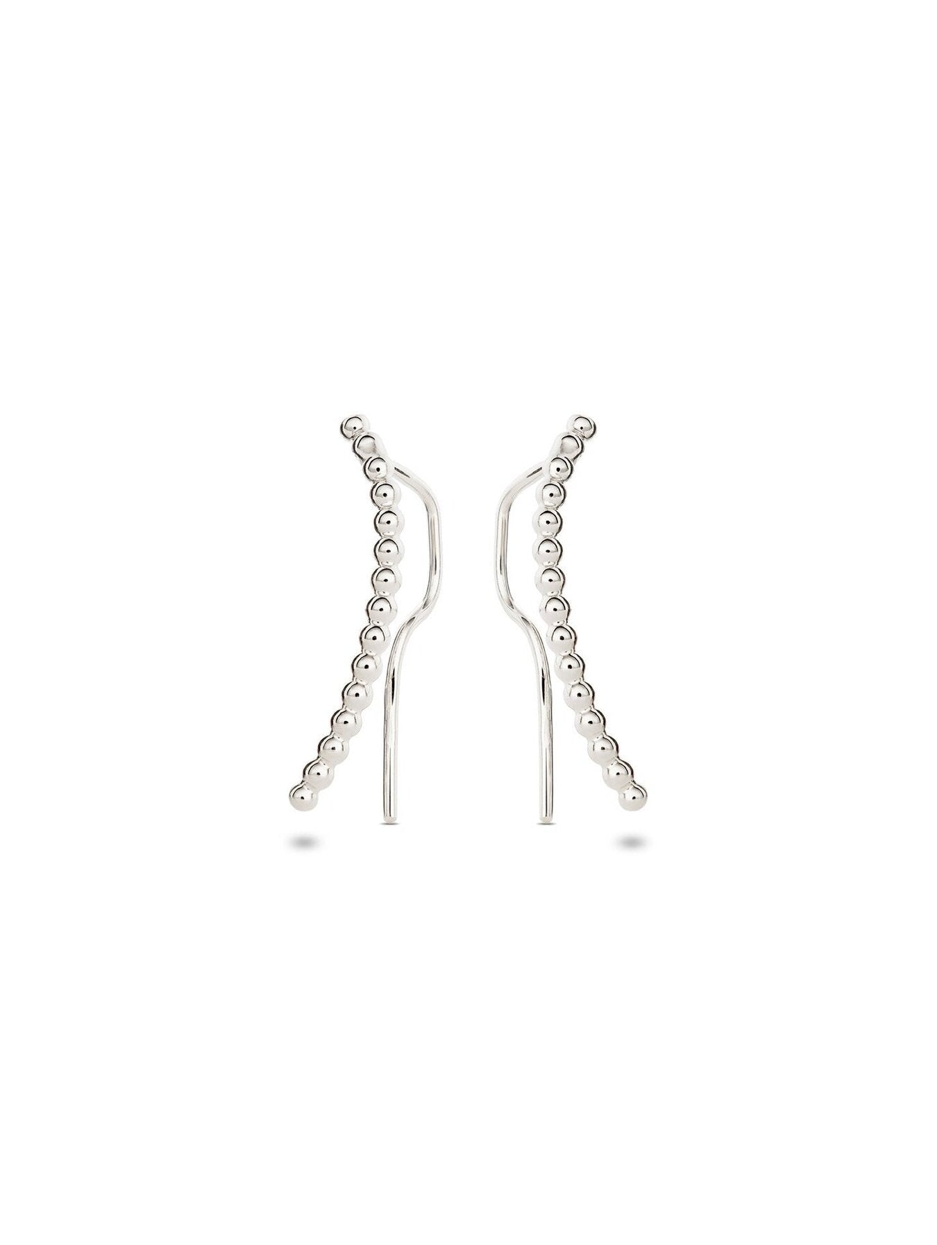 Sudraba šampanieša crawler auskari – moderns stils