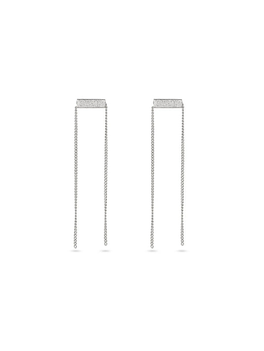 Sudraba Chunnel kniedīšu auskari – minimālisms