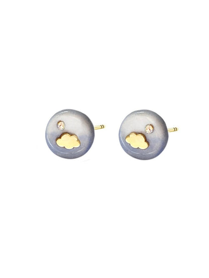 Ceramic Stud Earrings – Blue Sky Inspired Design