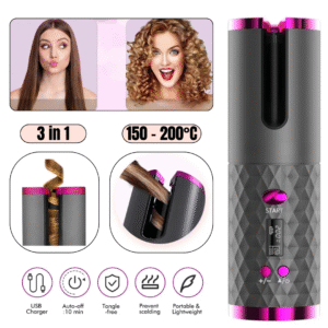 Cordless Automatic Hair Curler – Ceramic + LCD